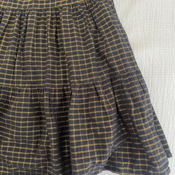 NWOT ULLA JOHNSON Midnight Navy Gold Dion Babydoll Dress 2 RARE - Picture 5 of 15